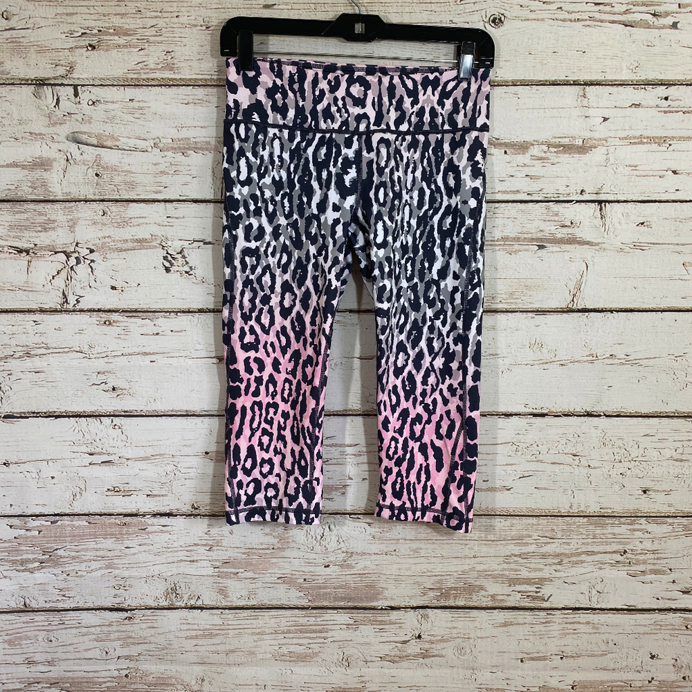 Zella ombre pink animal print leggings cropped
